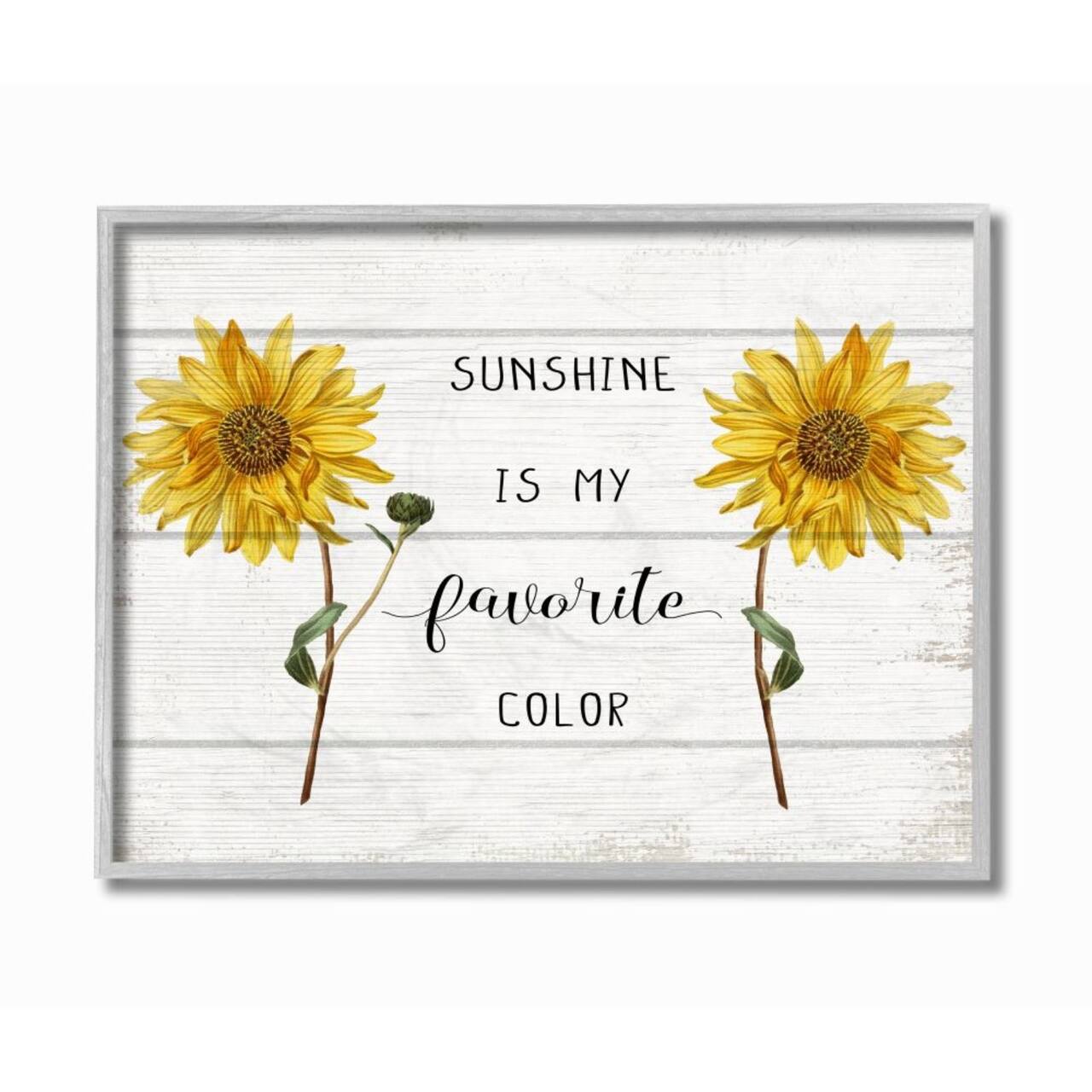 Stupell Industries Sunshine is My Favorite Color Gray Framed Wall Art